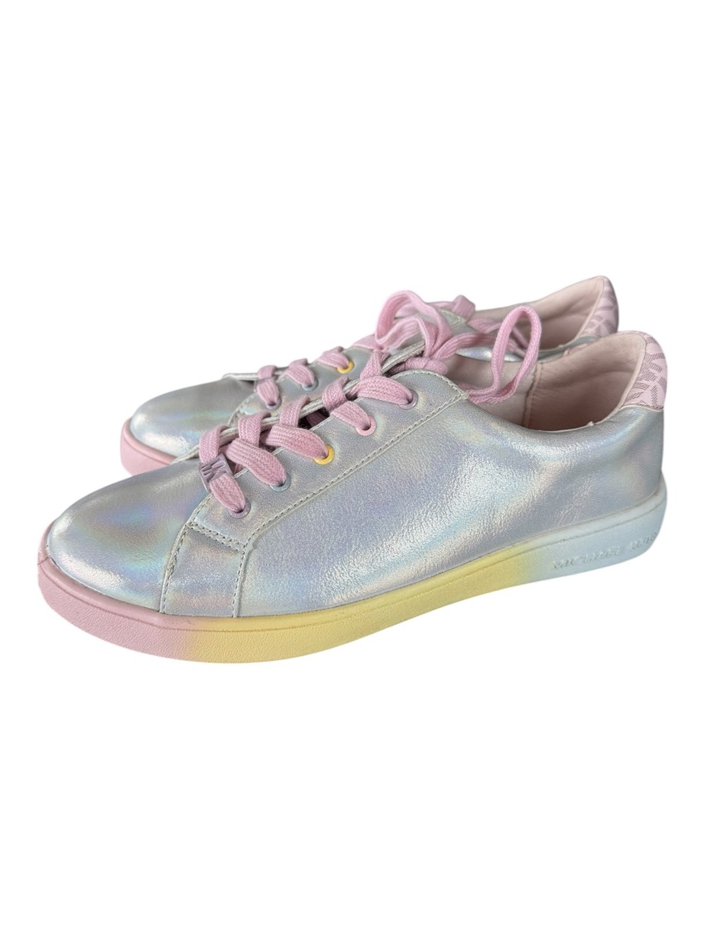 Michael KORS Jem Hope White Rainbow‎ Iridescent Sneaker Shoe